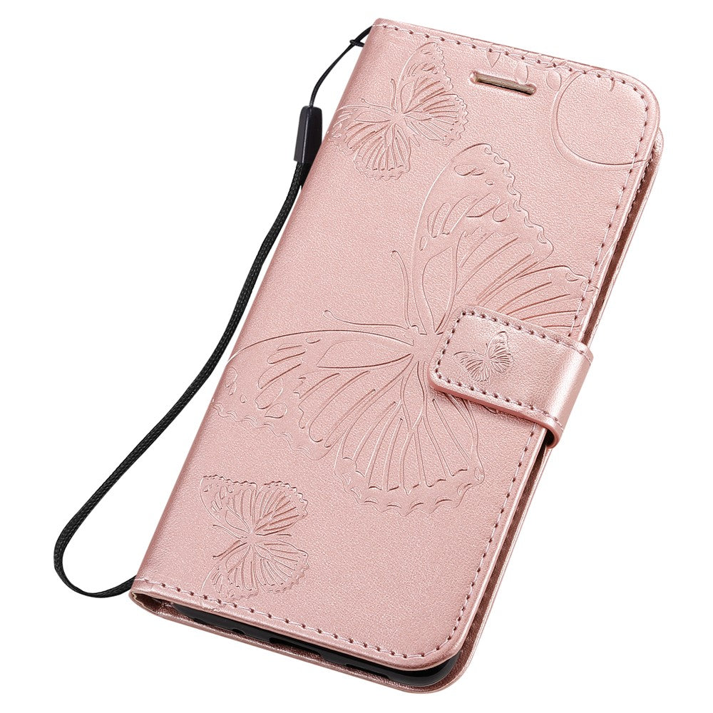 For Samsung Galaxy S20 4G / S20 5G Wallet Case Floral Butterfly Imprinted Leather Phone Cover Stand