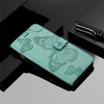 For Samsung Galaxy S20 Plus Wallet Case Floral Butterfly Imprinted Leather Phone Cover Stand