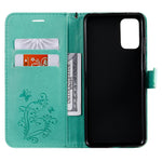 For Samsung Galaxy S20 Plus Wallet Case Floral Butterfly Imprinted Leather Phone Cover Stand