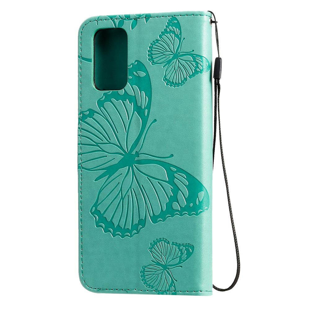 For Samsung Galaxy S20 Plus Wallet Case Floral Butterfly Imprinted Leather Phone Cover Stand