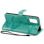 For Samsung Galaxy S20 Plus Wallet Case Floral Butterfly Imprinted Leather Phone Cover Stand