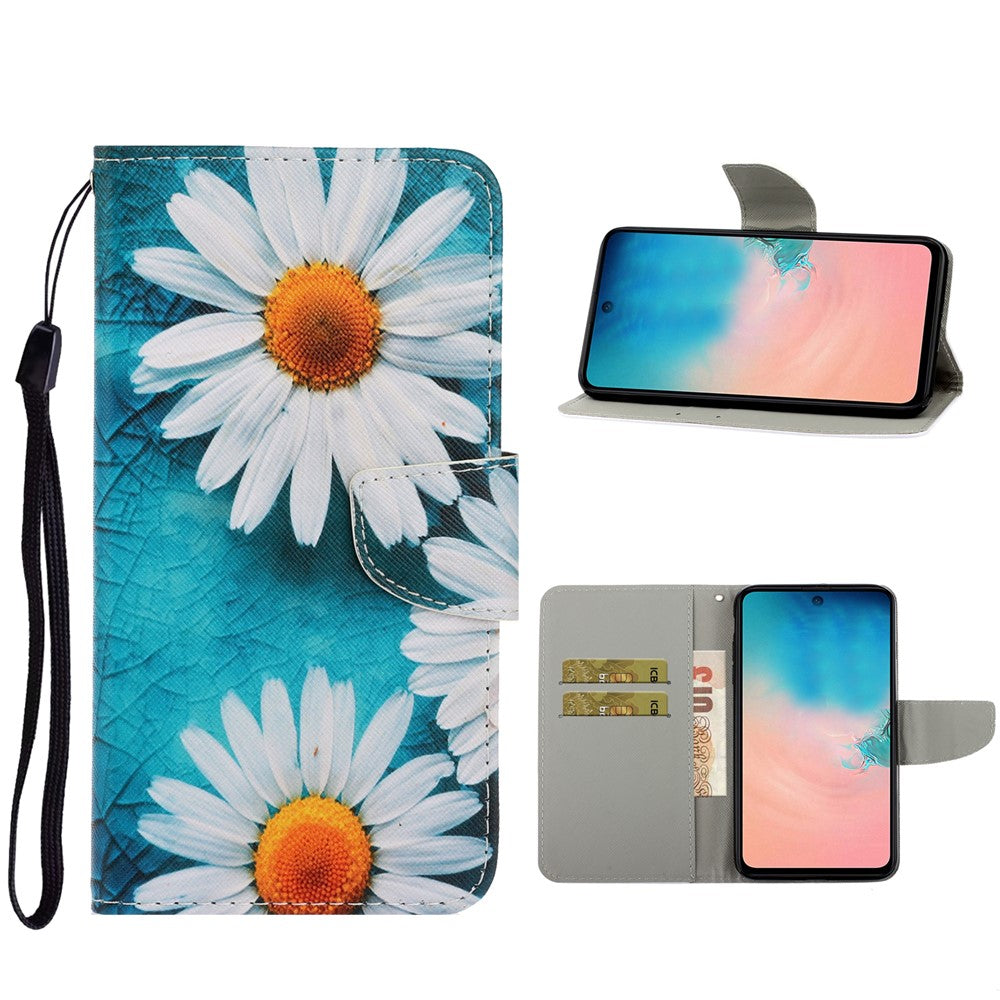 Mönstertryck Plånboksfodral i Läder för Samsung Galaxy A51