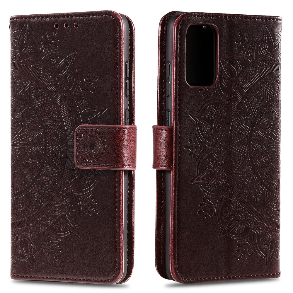 Imprint Flower Leather Wallet Case for Samsung Galaxy S20 4G/S20 5G