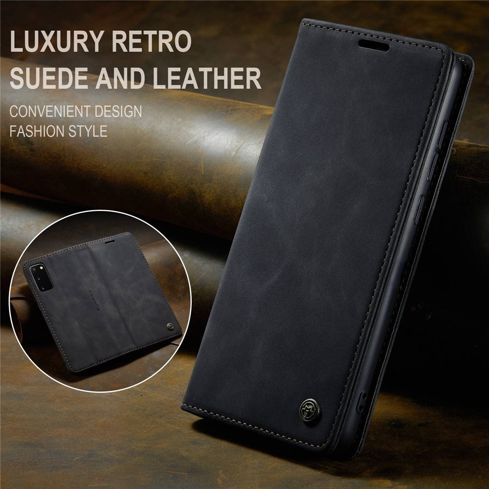 CASEME 013 Series Auto-absorbed Flip Læder Pung Etui til Samsung Galaxy S20 4G/S20 5G