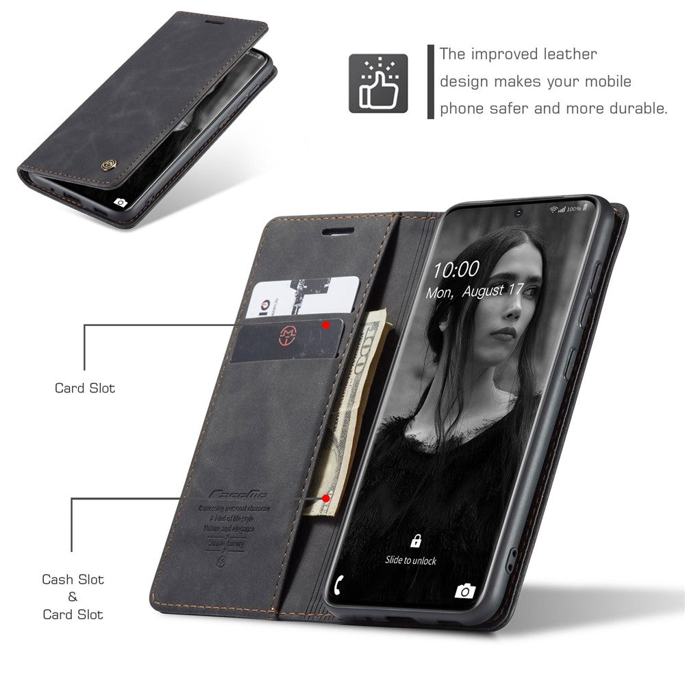 CASEME 013 Series Auto-absorbed Flip Læder Pung Etui til Samsung Galaxy S20 4G/S20 5G