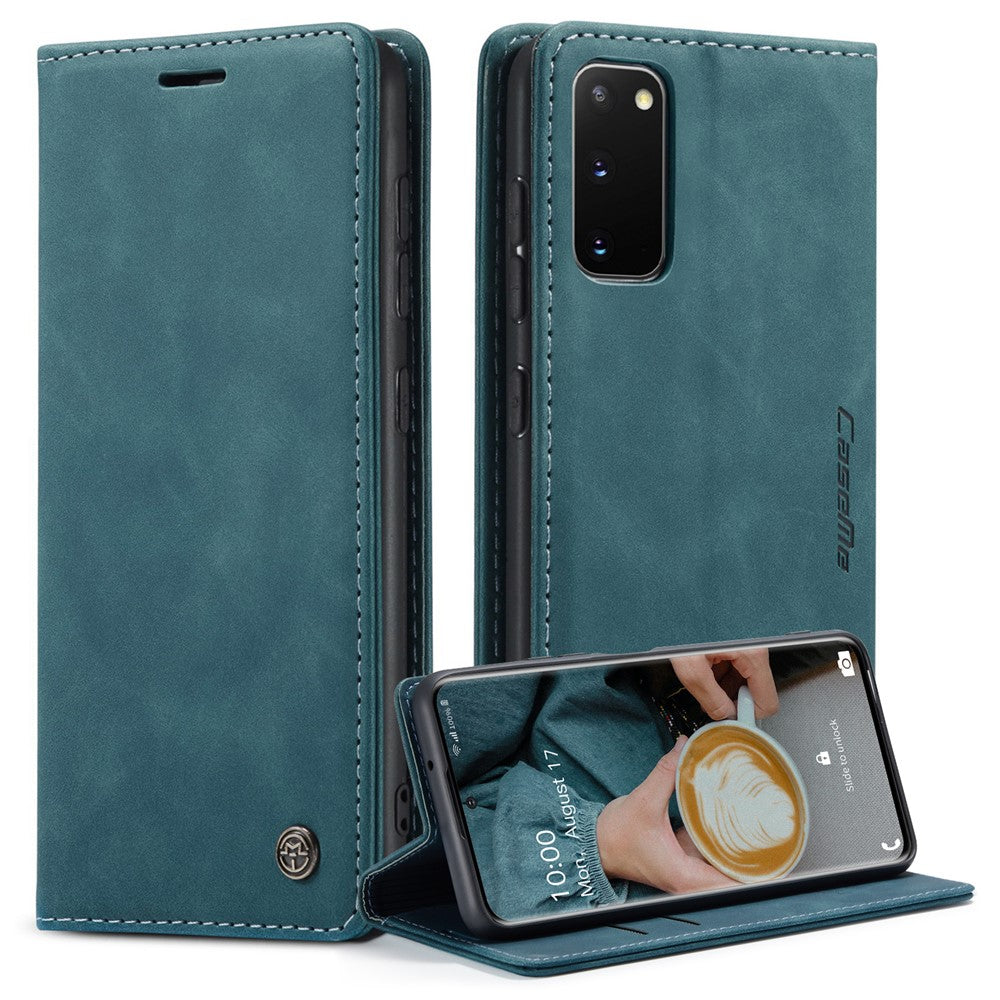 CASEME 013 Series Auto-absorbed Flip Læder Pung Etui til Samsung Galaxy S20 4G/S20 5G
