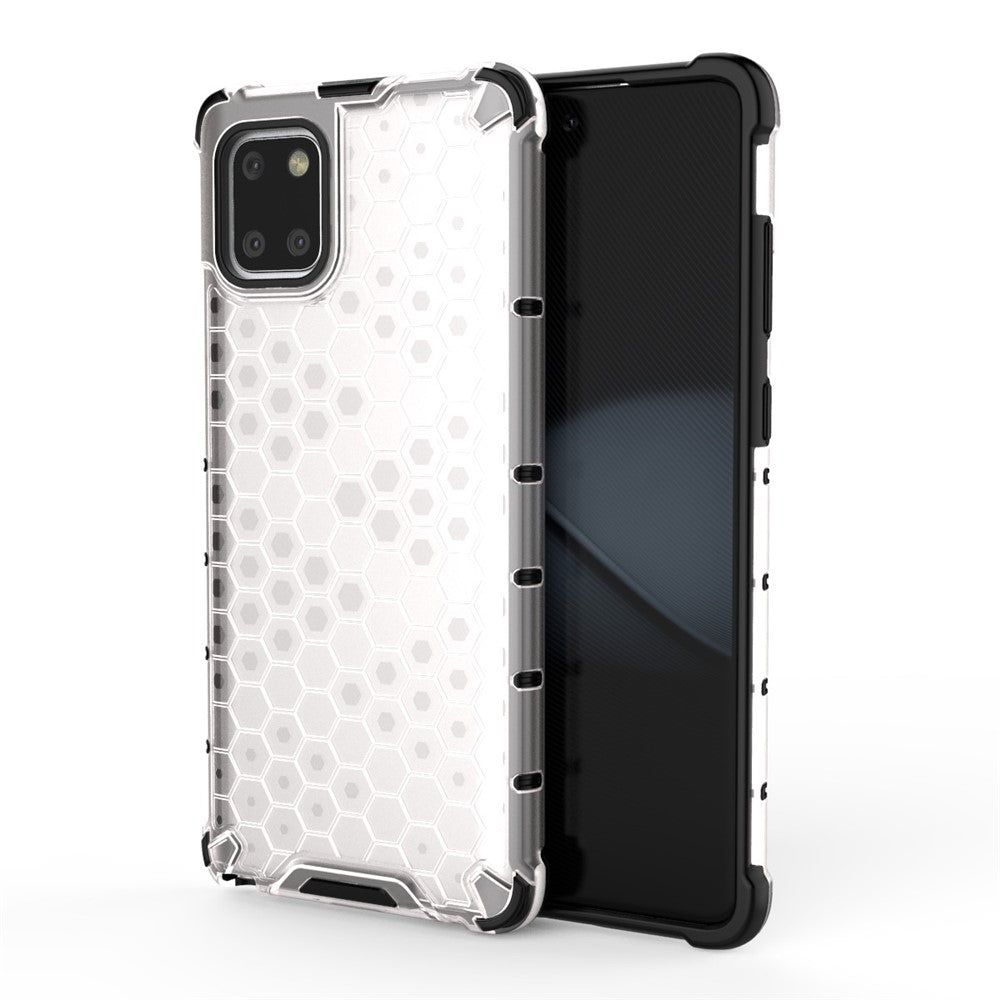 Honeycomb-mønstret Stødresistent TPU + PC Hybrid Cover til Samsung Galaxy A81/Note 10 Lite