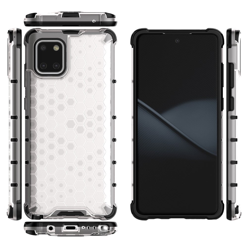 Honeycomb-mønstret Stødresistent TPU + PC Hybrid Cover til Samsung Galaxy A81/Note 10 Lite