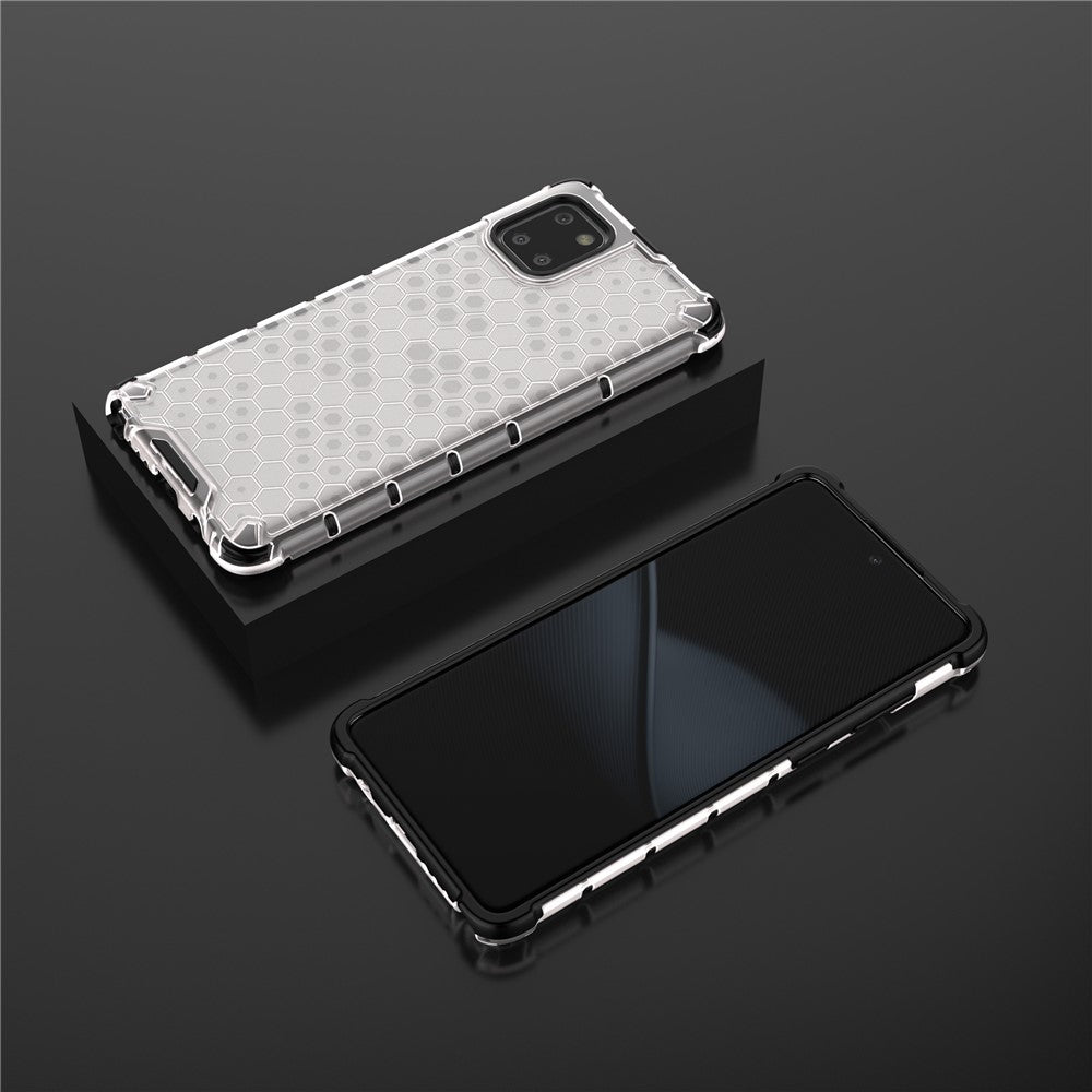 Honeycomb-mønstret Stødresistent TPU + PC Hybrid Cover til Samsung Galaxy A81/Note 10 Lite