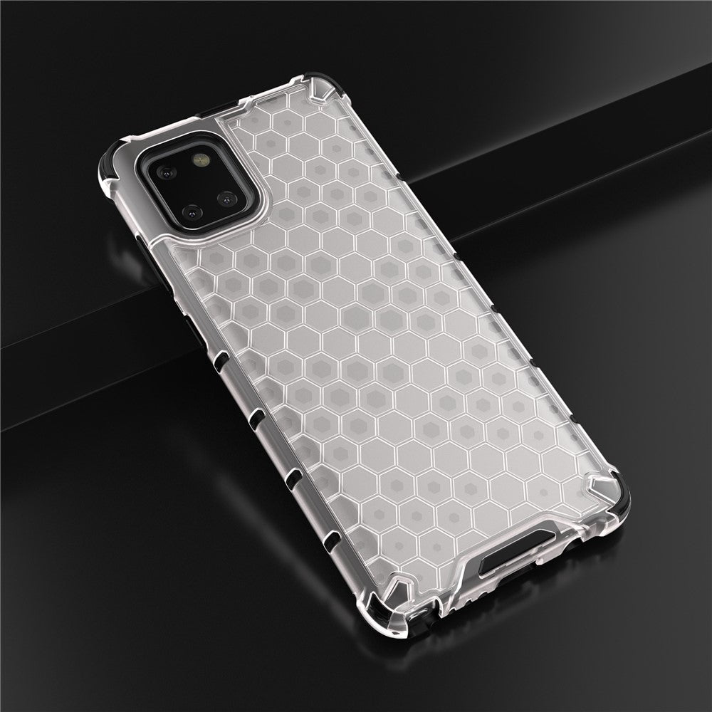 Honeycomb-mønstret Stødresistent TPU + PC Hybrid Cover til Samsung Galaxy A81/Note 10 Lite