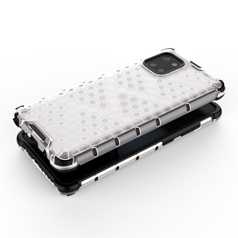 Honeycomb-mønstret Stødresistent TPU + PC Hybrid Cover til Samsung Galaxy A81/Note 10 Lite