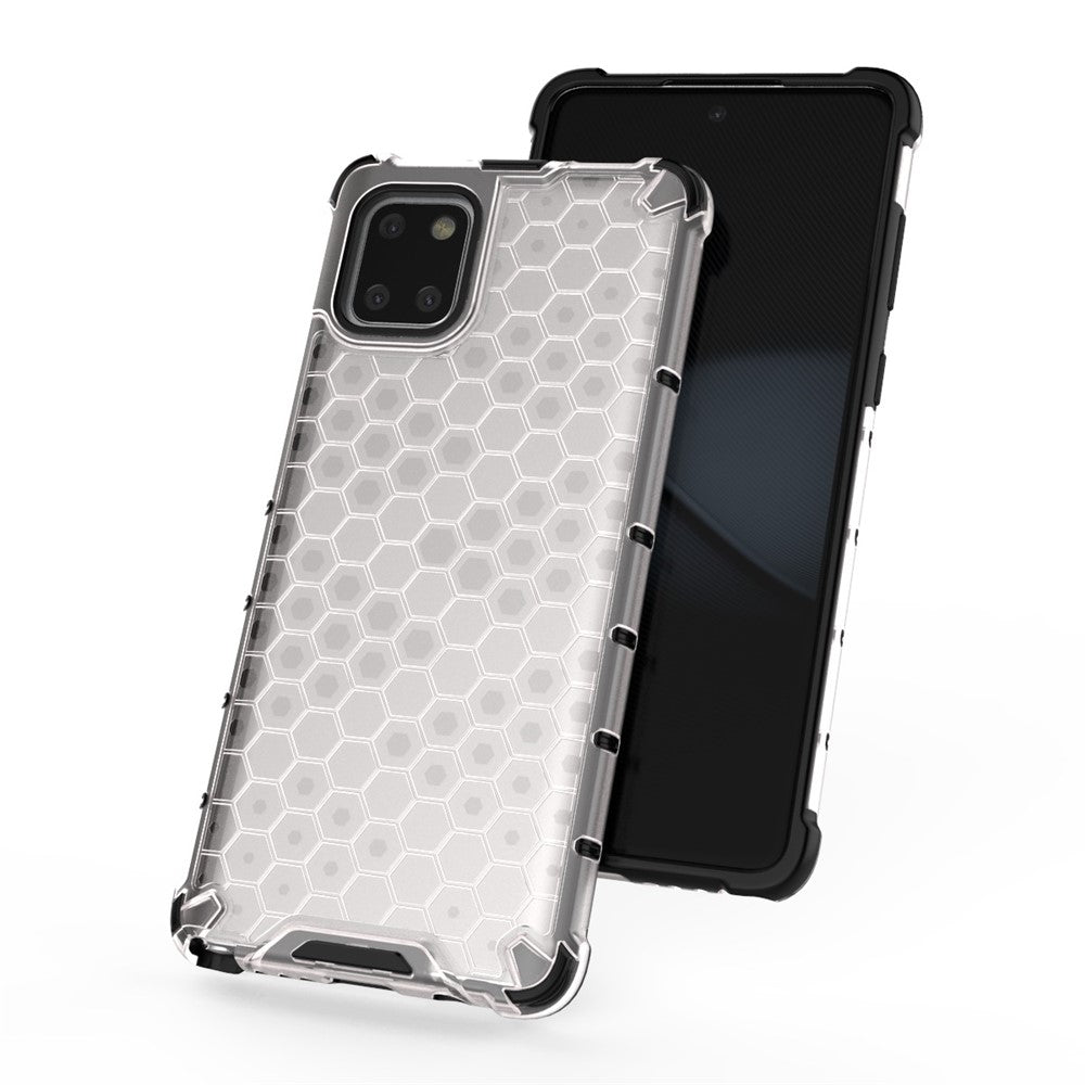 Honeycomb-mønstret Stødresistent TPU + PC Hybrid Cover til Samsung Galaxy A81/Note 10 Lite
