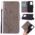 Imprint Butterflies Wallet Stand Flip Leather Phone Case for Samsung Galaxy S20 Ultra