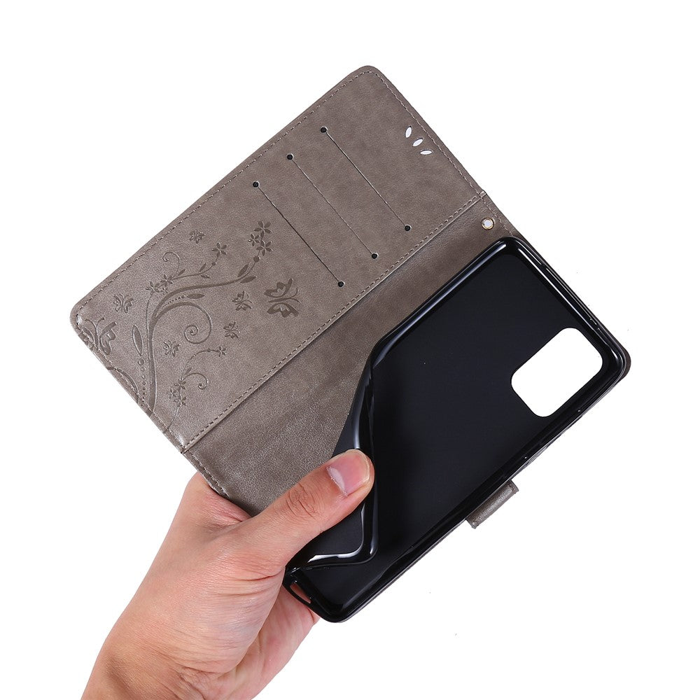 Imprint Butterflies Wallet Stand Flip Leather Phone Case for Samsung Galaxy S20 Plus