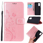 Imprint Butterflies Wallet Stand Flip Leather Case for Samsung Galaxy S20 4G/S20 5G