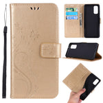 Imprint Butterflies Wallet Stand Flip Leather Case for Samsung Galaxy S20 4G/S20 5G