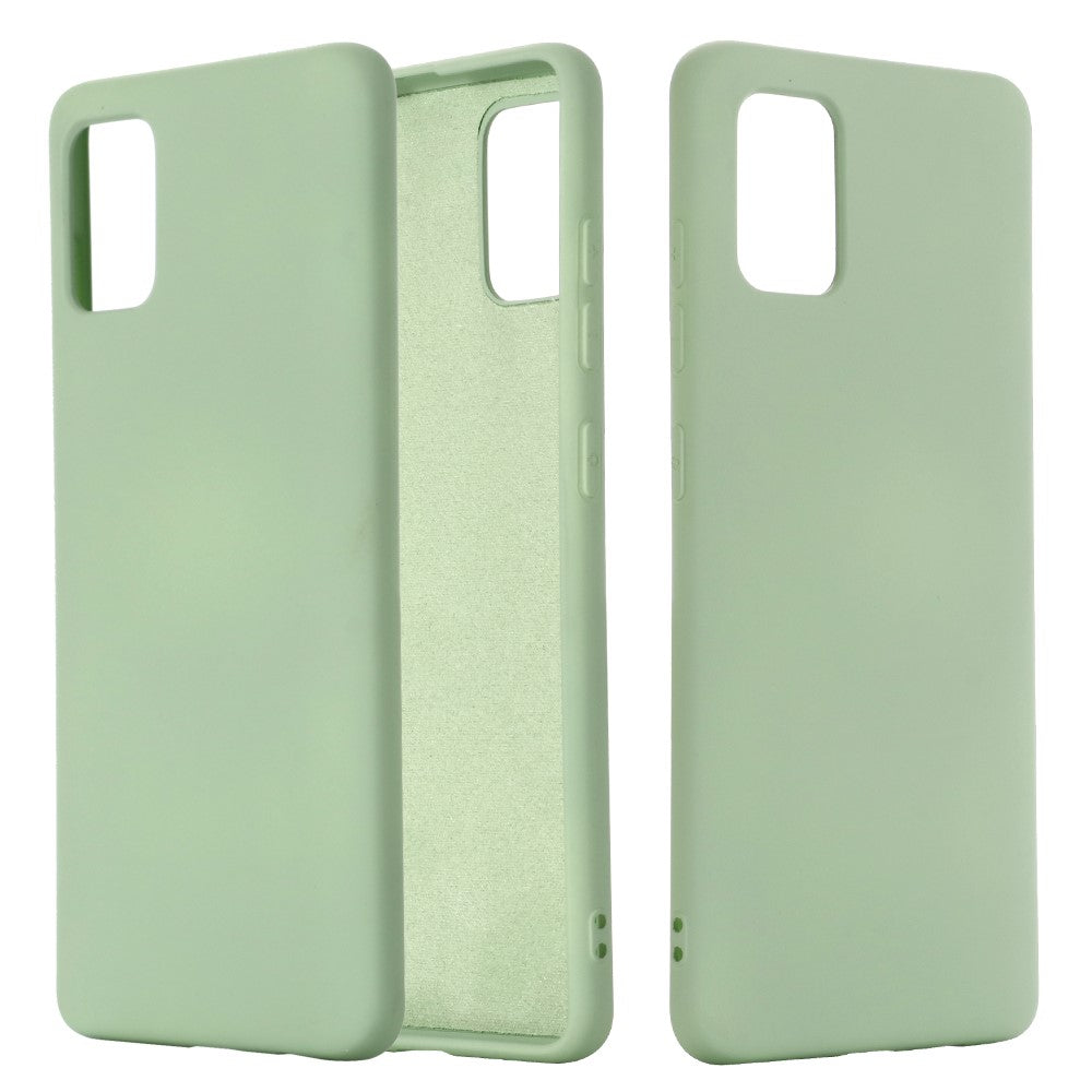 Liquid Silicone Protective Case for Samsung Galaxy A71 Solid Color Design Phone Accessory