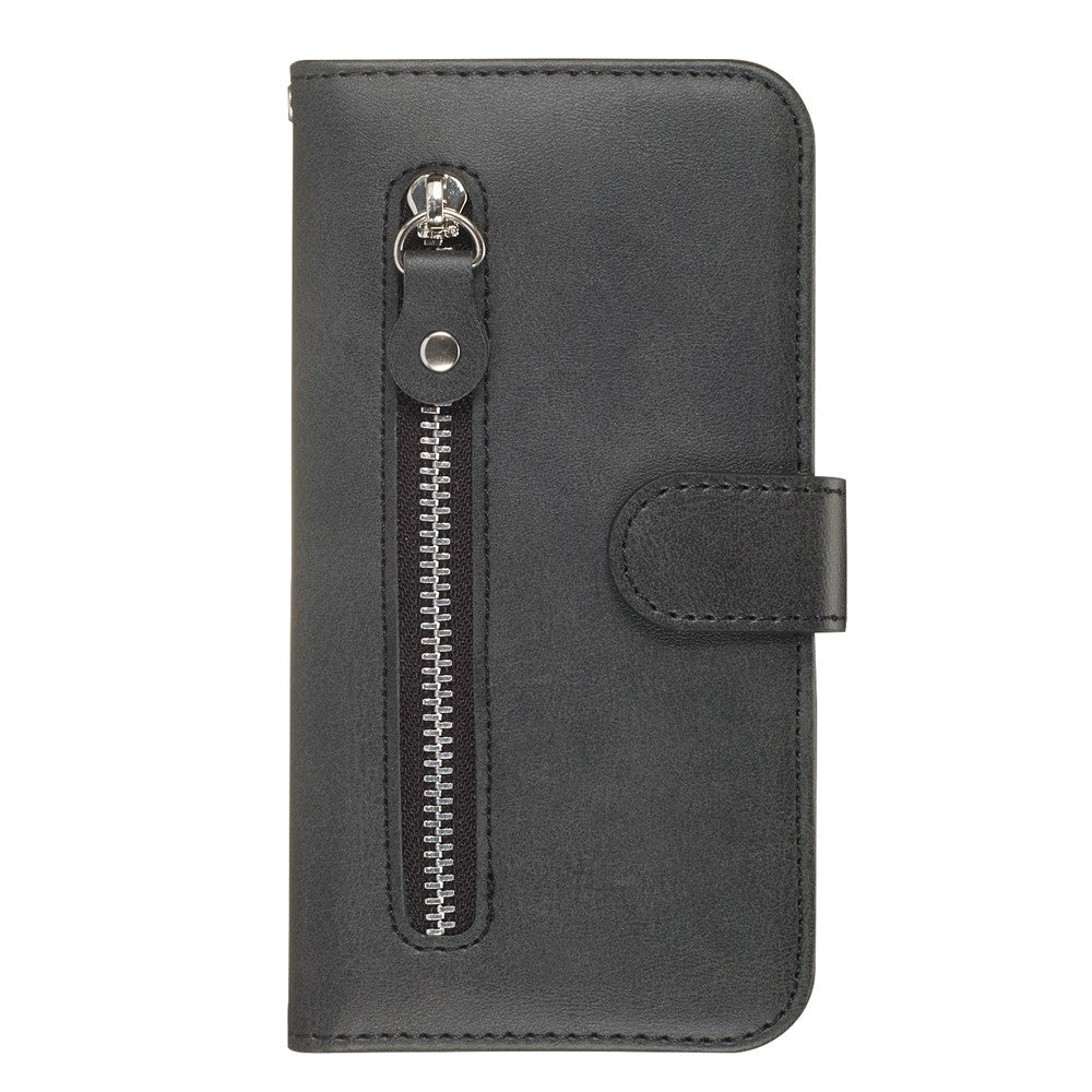 Til Samsung Galaxy A71 PU-læderetuier med lynlåslomme Pung Telefoncover Stand