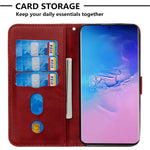 For Samsung Galaxy S20 Ultra PU Leather Cases with Zipper Pocket Wallet Phone Cover Stand