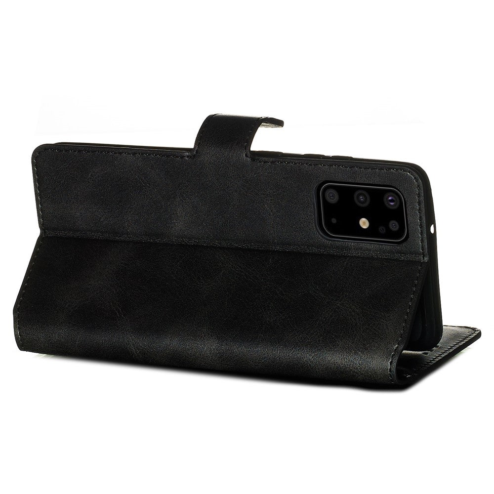 Solid Color Flip Leather Wallet Phone Cover for Samsung Galaxy S20 Plus