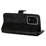 Solid Color Classic Flip Leather Wallet Phone Casing for Samsung Galaxy S20 Ultra