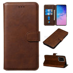 Solid Color Classic Flip Leather Wallet Phone Casing for Samsung Galaxy S20 Ultra