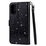 Flash Powder Zipper Pocket Leather Wallet Case Phone Shell for Samsung Galaxy S20 4G/S20 5G