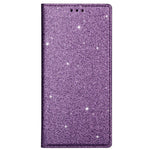 Flash Powder Auto-absorbed Leather Stand Shell for Samsung Galaxy S20 4G/S20 5G