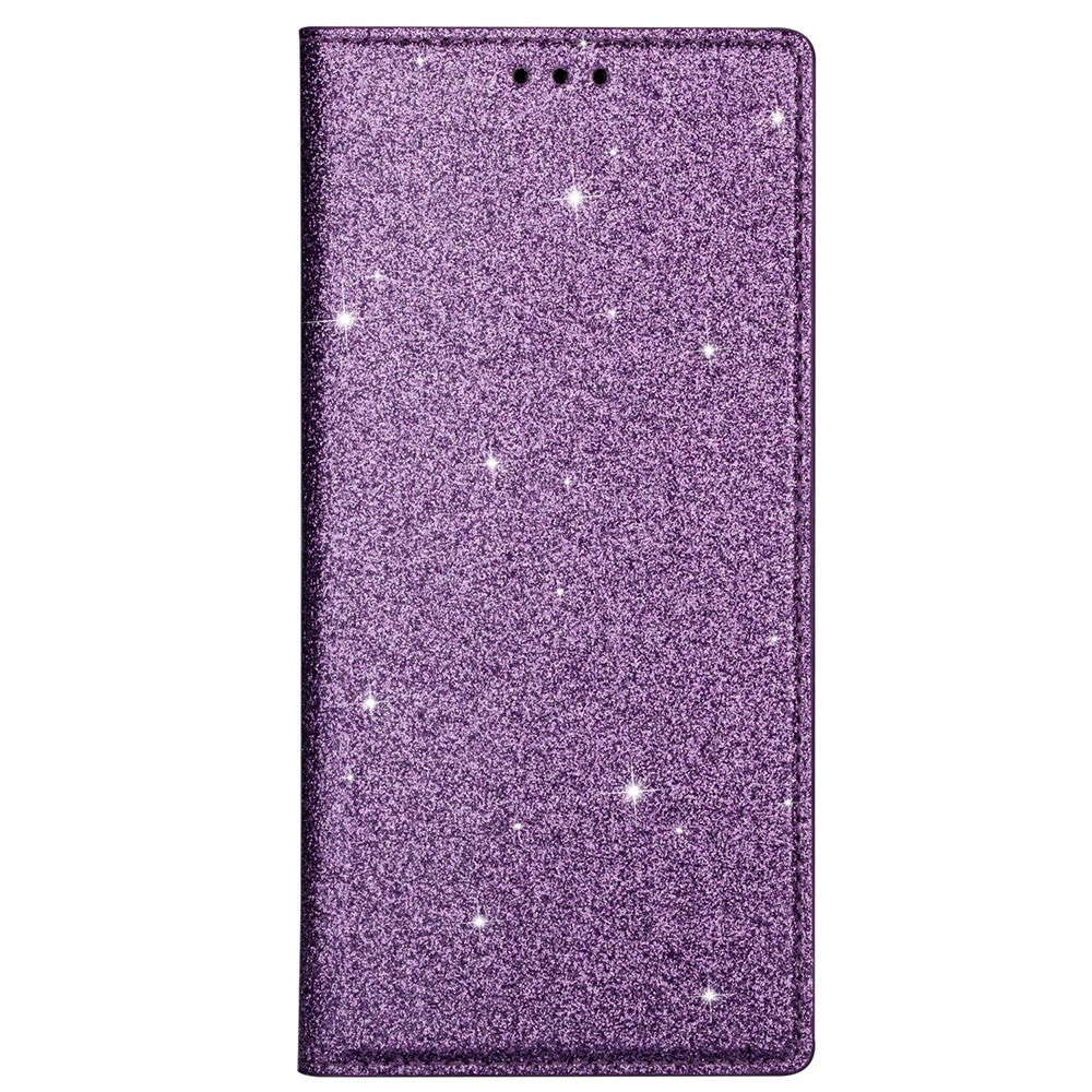 Flash Powder Auto-absorbed Leather Stand Shell for Samsung Galaxy S20 4G/S20 5G