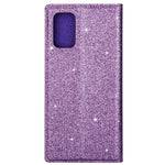 Flash Powder Auto-absorbed Leather Stand Shell for Samsung Galaxy S20 4G/S20 5G