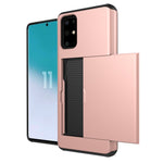 Card Slot PC + TPU Hybrid Protective Case for Samsung Galaxy S20 Plus