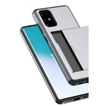 Card Slot PC + TPU Hybrid Phone Case for Samsung Galaxy S20 4G/S20 5G