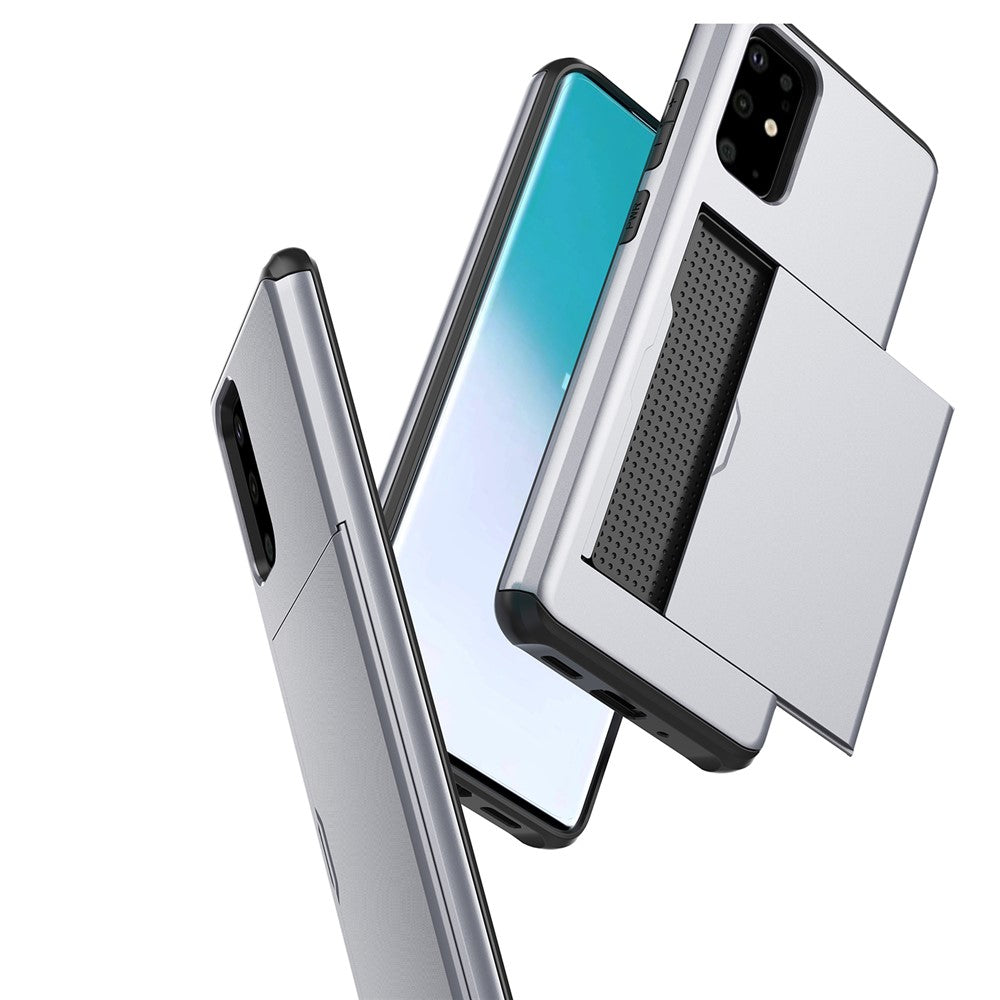 Card Slot PC + TPU Hybrid Phone Case for Samsung Galaxy S20 4G/S20 5G