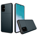 Card Slot PC + TPU Hybrid Phone Case for Samsung Galaxy S20 4G/S20 5G