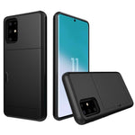 Card Slot PC + TPU Hybrid Phone Case for Samsung Galaxy S20 4G/S20 5G