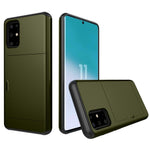 Card Slot PC + TPU Hybrid Phone Case for Samsung Galaxy S20 4G/S20 5G