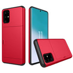 Card Slot PC + TPU Hybrid Phone Case for Samsung Galaxy S20 4G/S20 5G