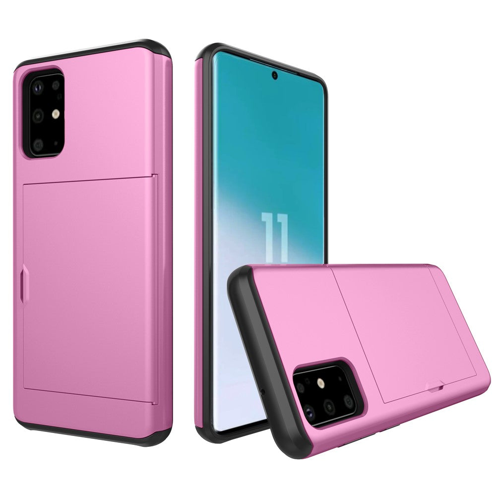 Card Slot PC + TPU Hybrid Phone Case for Samsung Galaxy S20 4G/S20 5G