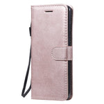 For Samsung Galaxy S20 4G / S20 5G Case Solid Color Leather Mobile Cover Wallet Stand with Strap
