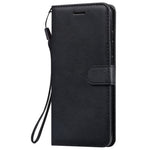 For Samsung Galaxy S20 Plus Case Solid Color Leather Mobile Cover Wallet Stand with Strap