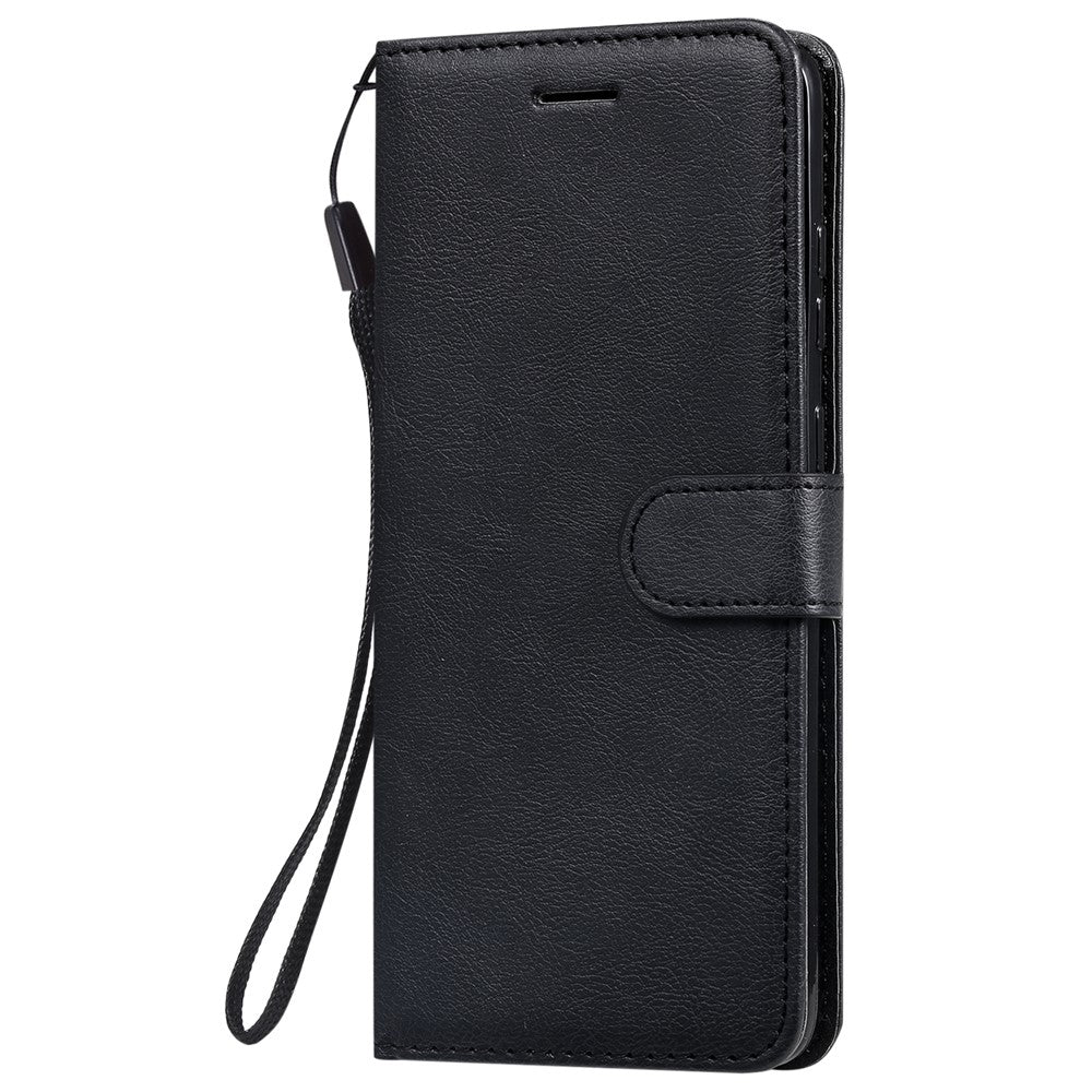 For Samsung Galaxy S20 Plus Case Solid Color Leather Mobile Cover Wallet Stand with Strap