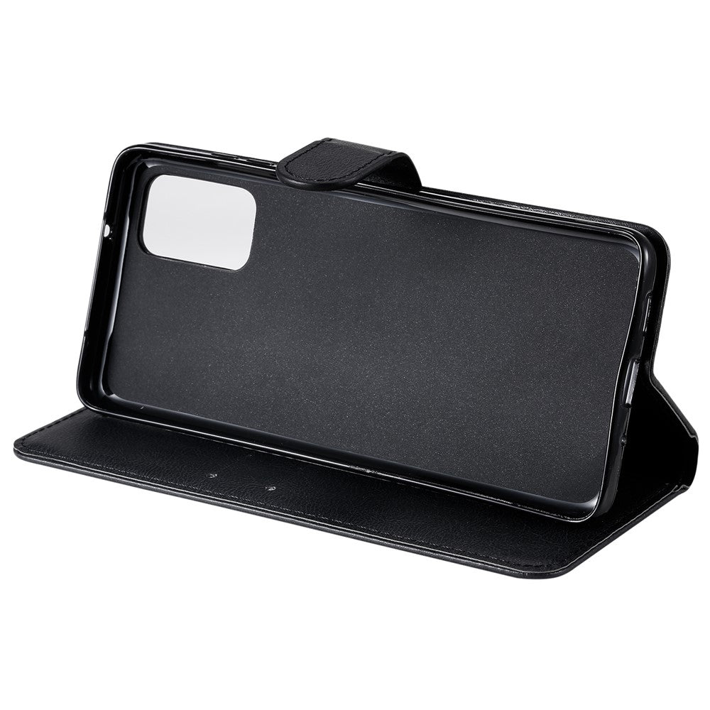 For Samsung Galaxy S20 Plus Case Solid Color Leather Mobile Cover Wallet Stand with Strap