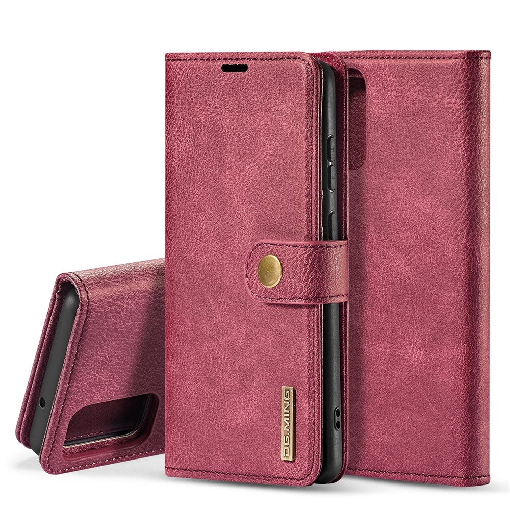 DG.MING For Samsung Galaxy S20 Plus / S20 Plus 5G Wallet Phone Case Detachable 2 in 1 Leather Shell Shockproof Flip Protective Cover