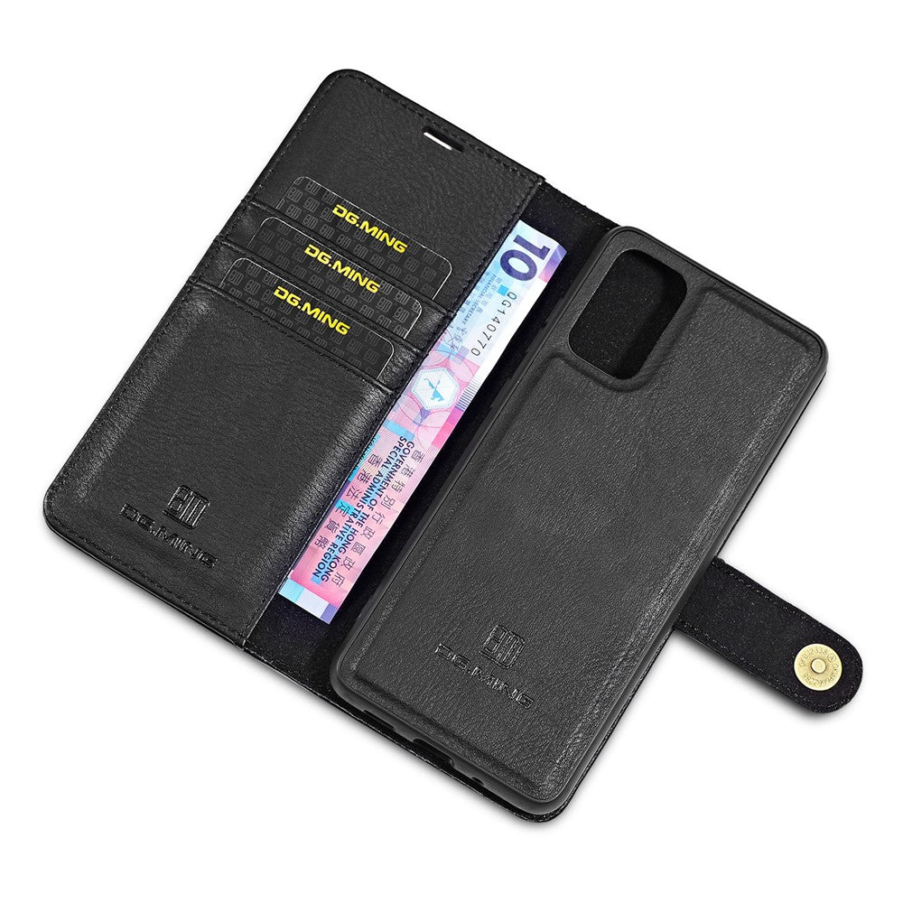 DG.MING For Samsung Galaxy S20 4G / S20 5G Detachable 2-in-1 Anti-scratch Split Leather Wallet Shell + PC Back Case