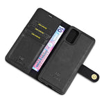 DG.MING Detachable 2-in-1 Split Leather Wallet Shell + PC Back Case for Samsung Galaxy S20 Ultra