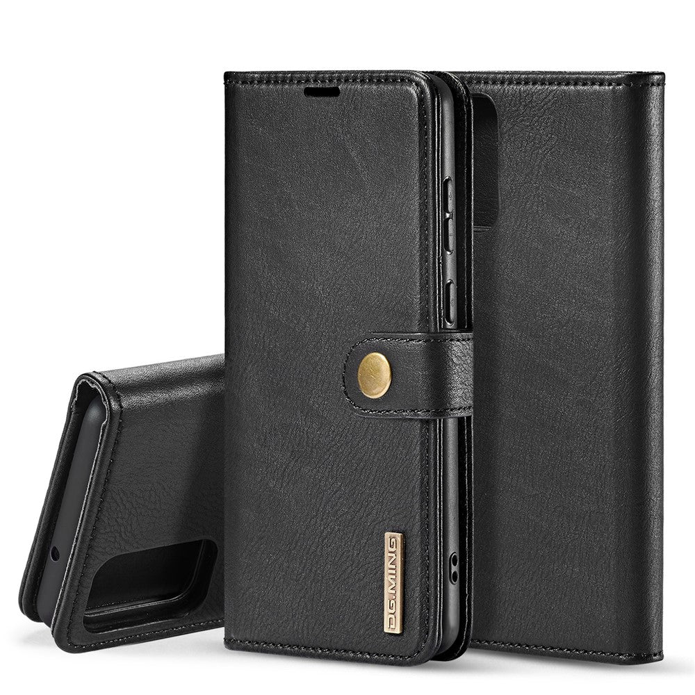 DG.MING Detachable 2-in-1 Split Leather Wallet Shell + PC Back Case for Samsung Galaxy S20 Ultra