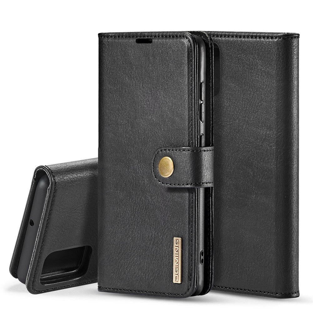 DG.MING For Samsung Galaxy A71 Detachable 2-in-1 Anti-scratch Split Leather Wallet Cover + PC Back Case