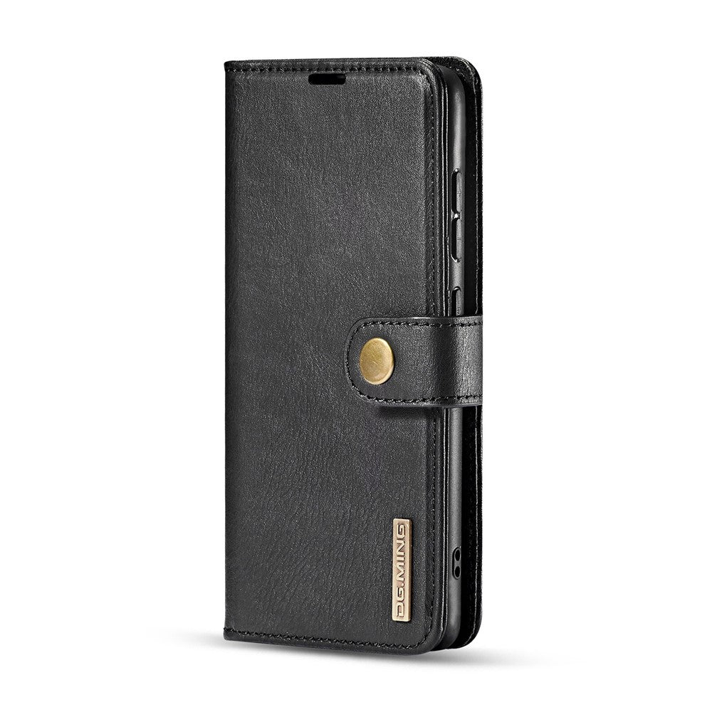 DG.MING For Samsung Galaxy A71 Detachable 2-in-1 Anti-scratch Split Leather Wallet Cover + PC Back Case