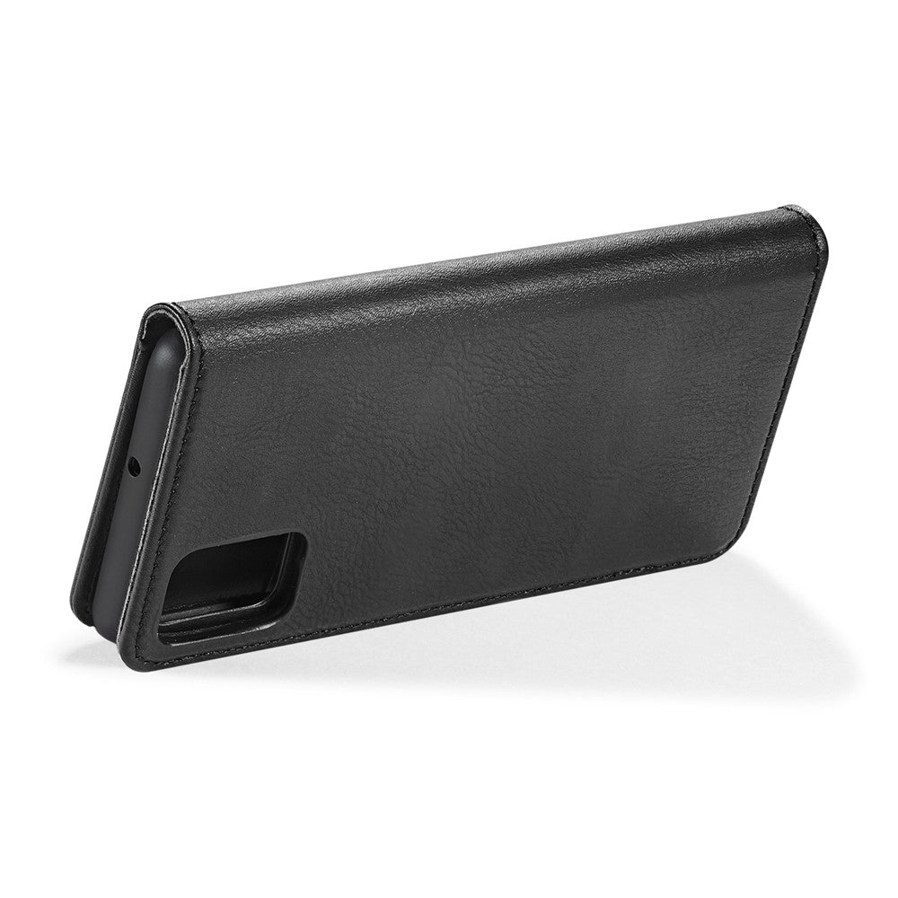 DG.MING For Samsung Galaxy A71 Detachable 2-in-1 Anti-scratch Split Leather Wallet Cover + PC Back Case