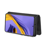 DG.MING For Samsung Galaxy A71 Detachable 2-in-1 Anti-scratch Split Leather Wallet Cover + PC Back Case